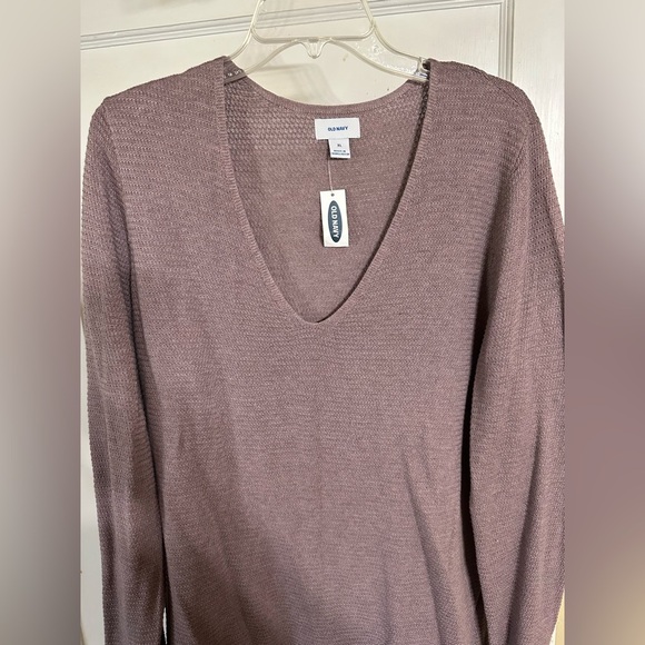 Women’s Old Navy Dusty Rose V-Neck long sleeve tunic - Picture 2 of 6